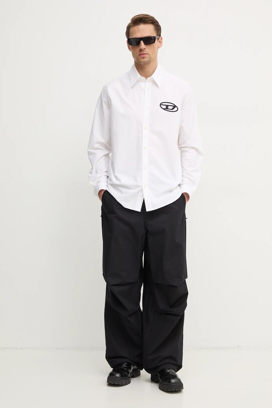 Бавовняна сорочка Diesel S-SIMPLY-D SHIRT A14634.0PCAL білий AA00