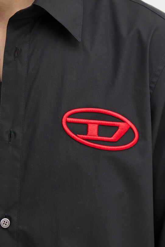 Хлопковая рубашка Diesel S-SIMPLY-D SHIRT A14634.0PCAL чёрный