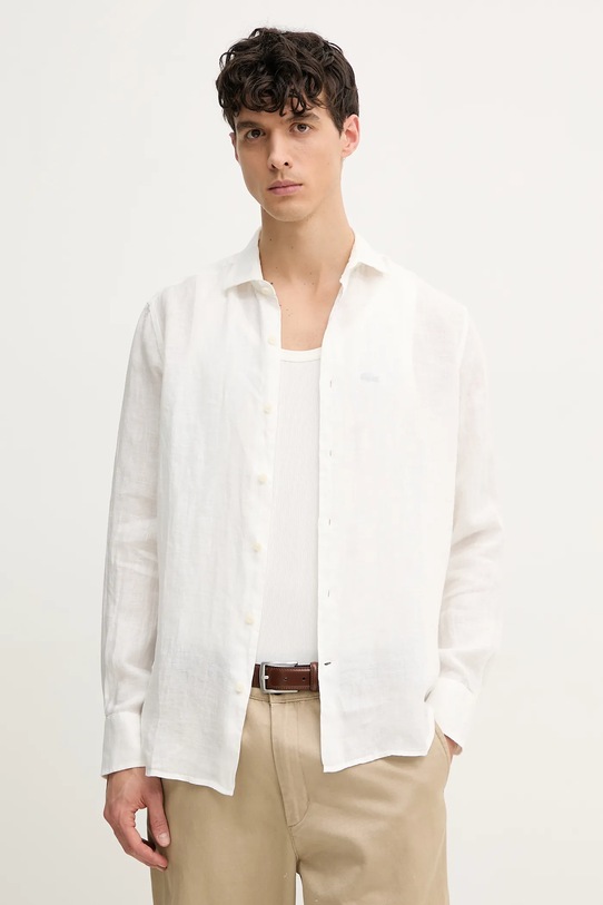 MC2 Saint Barth camicia di lino semplice bianco PAMP001