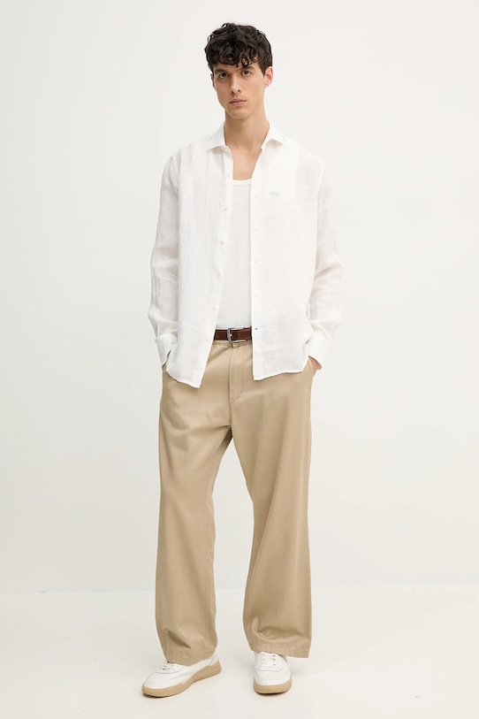 MC2 Saint Barth camicia di lino PAMP001 bianco AA00