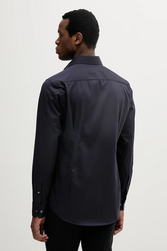 Odzież Eton koszula bawełniana 100012342.NOS granatowy