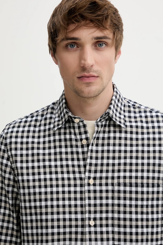 Bavlnená košeľa Marc O'Polo čierna M20724542090