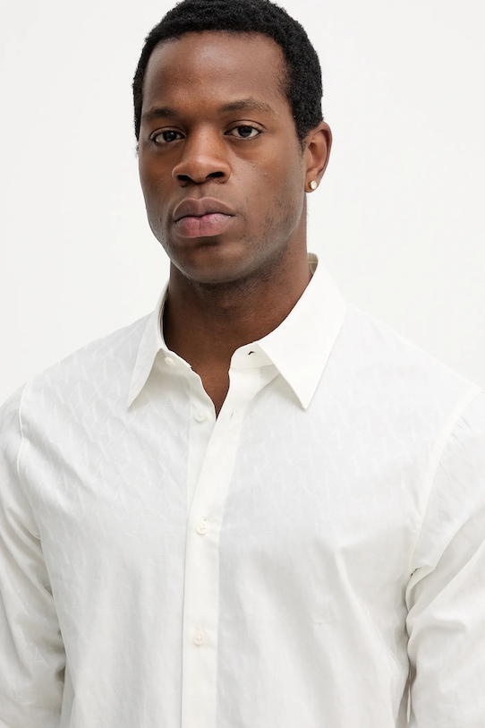 Armani Exchange koszula bawełniana beżowy XM001587.AF16631.NOS