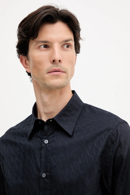 Bavlnená košeľa Armani Exchange tmavomodrá XM001587.AF16631.NOS