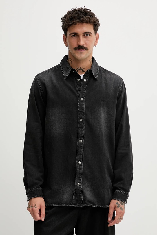 Diesel koszula jeansowa D-SIMPLY bawełna niebieski A03534.0DBDC