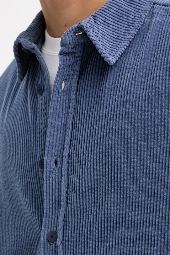 American Vintage koszula sztruksowa MPADO06A niebieski
