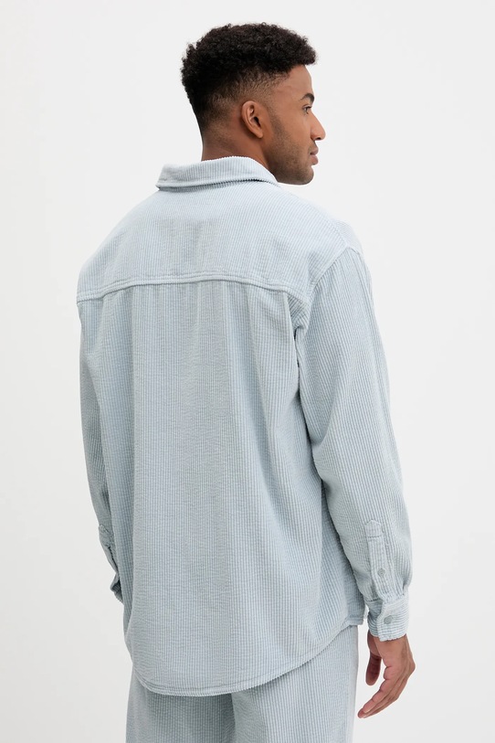 Îmbrăcăminte American Vintage cămașă din velur MPADO06A albastru