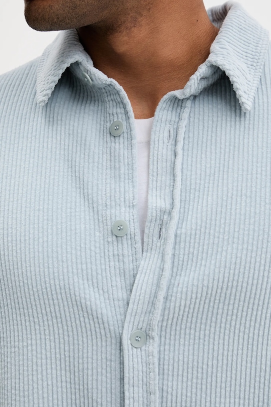 American Vintage cămașă din velur MPADO06A albastru