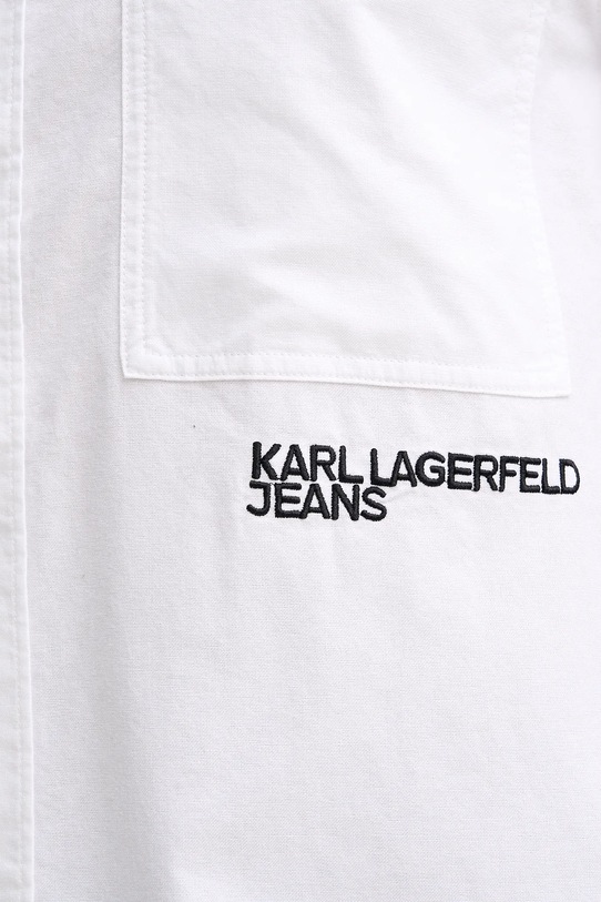 Βαμβακερό πουκάμισο Karl Lagerfeld Jeans A3M16021 λευκό