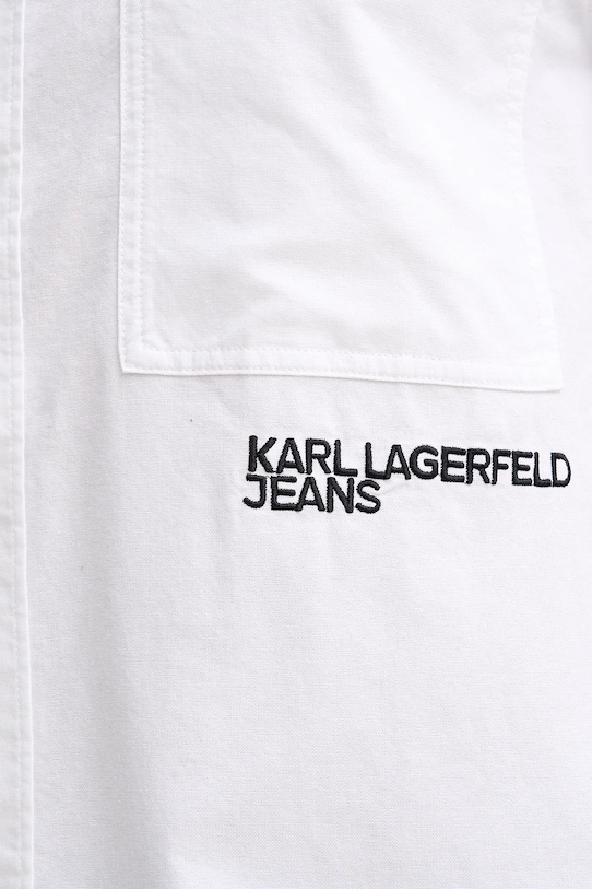 Βαμβακερό πουκάμισο Karl Lagerfeld Jeans A3M16021 λευκό