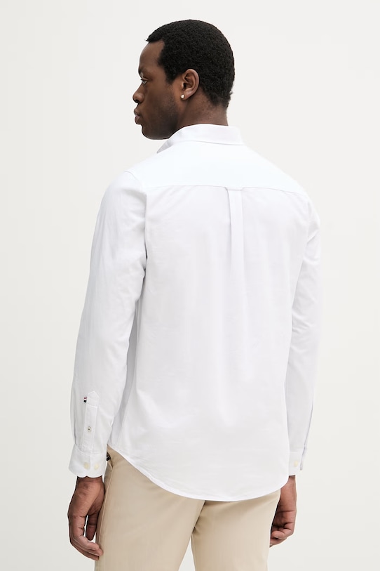 Odzież U.S. Polo Assn. koszula bawełniana PEACHED OXFORD LS MUP3247 biały