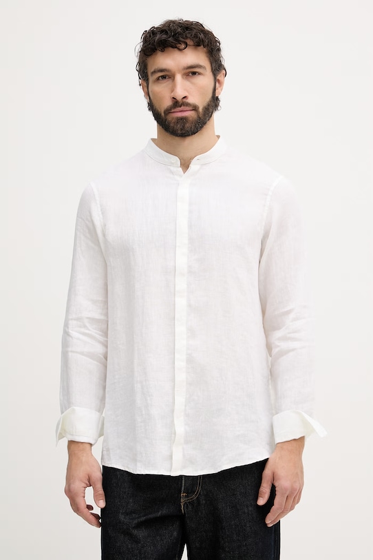 Armani Exchange košeľa pánska ľanová béžová XM001222.AF14619.NOS