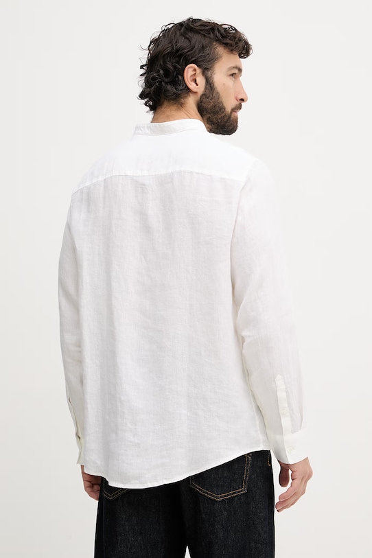 Oblečenie Armani Exchange košeľa pánska ľanová XM001222.AF14619.NOS béžová