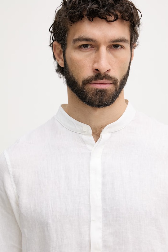 Armani Exchange košeľa pánska ľanová béžová XM001222.AF14619.NOS