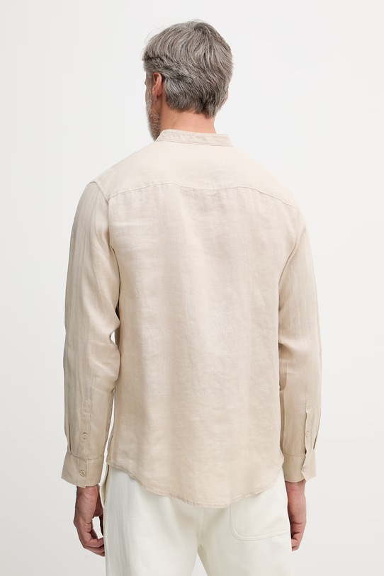 Oblečenie Armani Exchange pánska ľanová košeľa XM001222.AF14619.NOS béžová