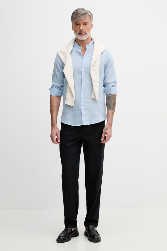 Armani Exchange férfi vászon ing XM001222.AF14619.NOS kék AA00