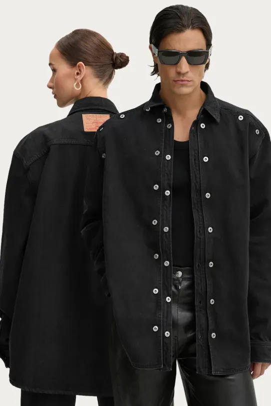 Джинсовая куртка Y/Project EVERGREEN SNAP OFF DENIM SHIRT джинс чёрный 207SI001