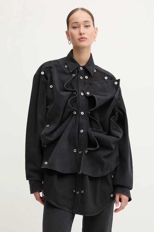 Джинсовая куртка Y/Project EVERGREEN SNAP OFF DENIM SHIRT 207SI001 чёрный AA00