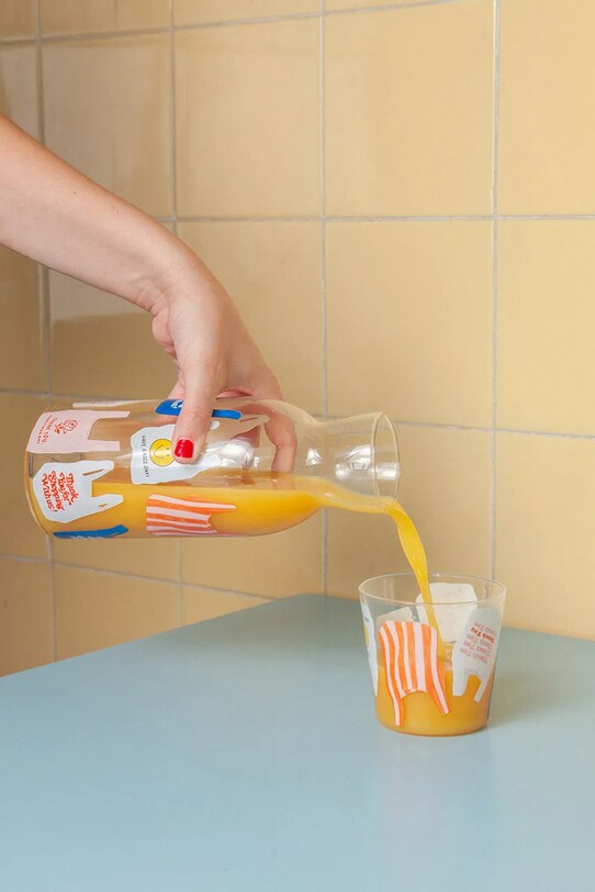 Графин зі стаканом DOIY Corner Shop Jar & Glass DYJGLCSBA барвистий