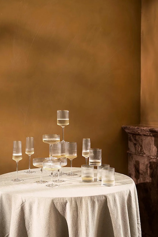 Чаша vtwonen Gold Rim 340 ml (4 броя) 52131145 прозрачен