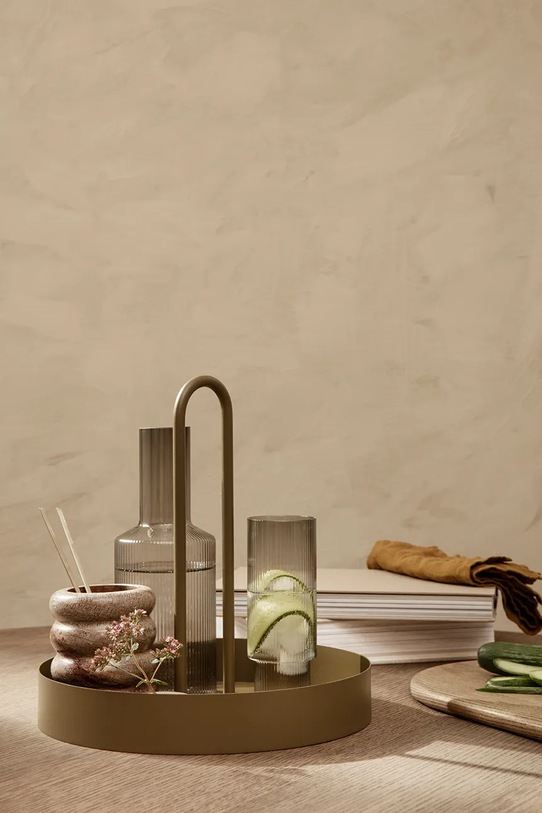 ferm LIVING karafka Ripple 1 L czarny 100125112