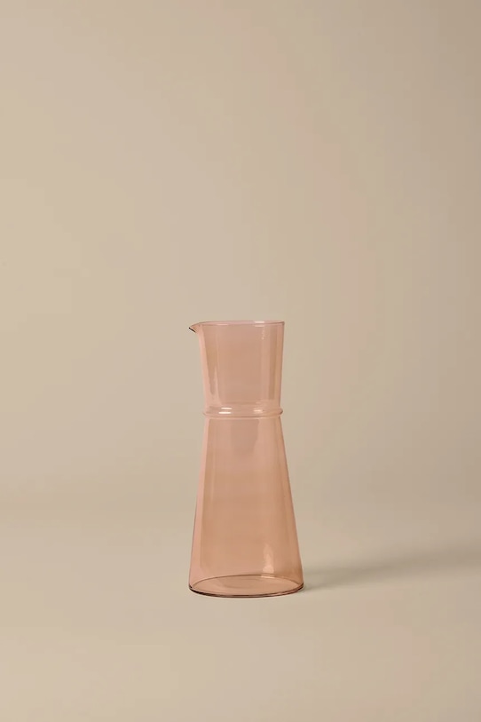 Ferm Living karafka ze szkła barwionego 25 x 11 cm 1104272740 różowy AA00