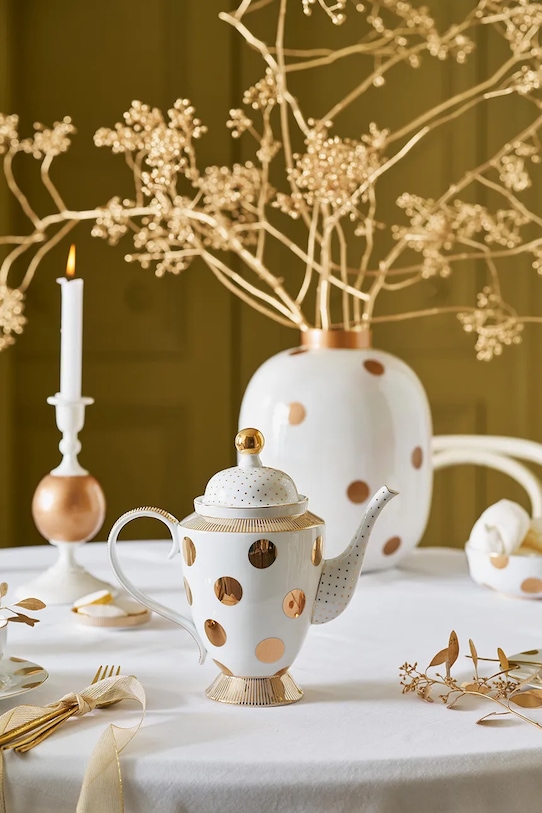 Pip Studio dzbanek do herbaty Dot Delight 1,25 L żółty 51005086