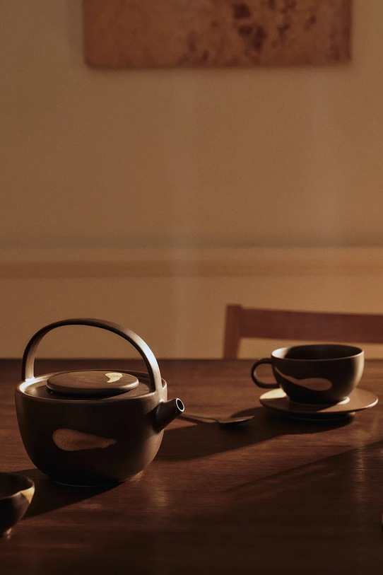 Kuchnia i bar Ferm Living dzbanek do herbaty z kamionki 15,5 x 17,5 x 15 cm 1104272620 brązowy