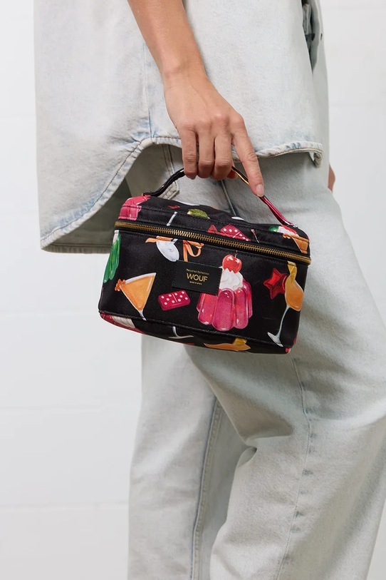 WOUF borsa da toilette Cheers nero M250007