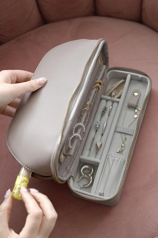 Stackers kosmetyczka z miejscem na biżuterię szary 76196