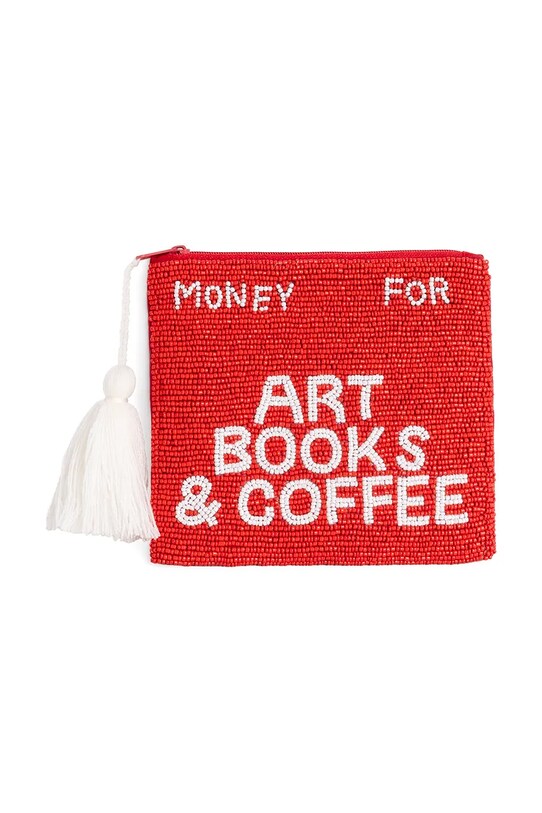 Helio Ferretti kosmetyczka Art Books & Coffee 16 x 14 cm czerwony 122694