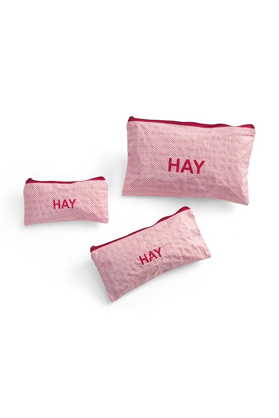 HAY set de borsete Candy Mono Wash Bag 3-pack roz AE750.E491.AF53