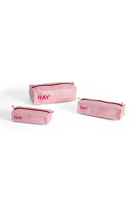 HAY set de borsete Candy Mono Wash Bag 3-pack roz AE750.E492.AF53