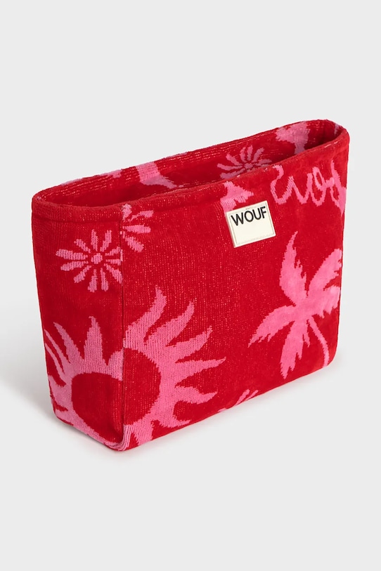 Bavlnená kozmetická taška WOUF Tulum 30 x 10 x 22 cm TT260019 červená AA00