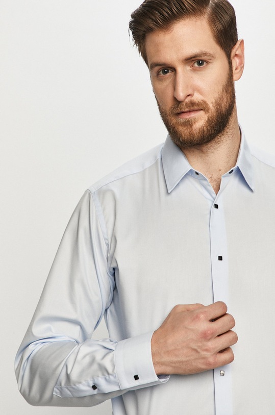 Karl Lagerfeld - Košeľa jednofarebný modrá 500699.605000