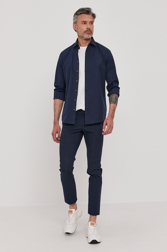 Odzież Calvin Klein Koszula bawełniana K10K103024.NOS granatowy