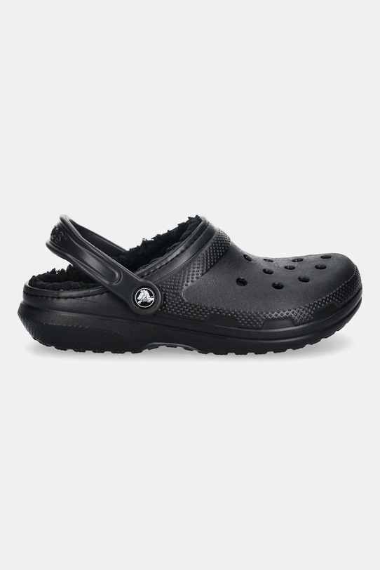 Crocs natikači Classic Lined Clog 203591.CLASSIC.LINED.BL črna AA00