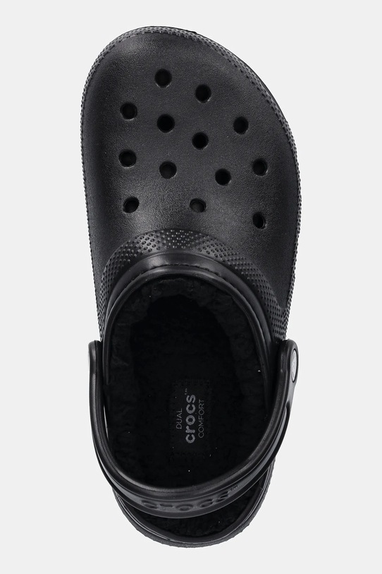 Crocs natikači Classic Lined Clog črna 203591.CLASSIC.LINED.BL