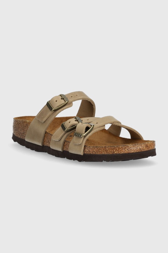 Шкіряні шльопанці Birkenstock Franca 1015931.BRWN коричневий AA00