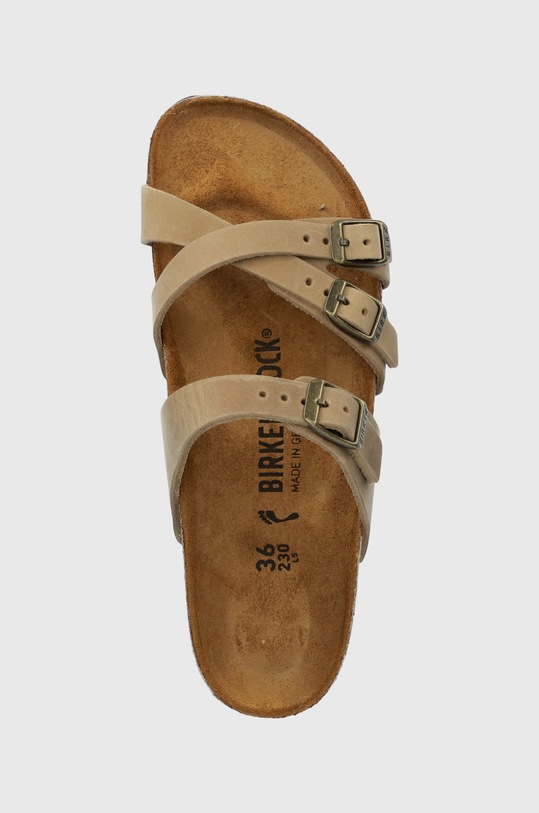 Шкіряні шльопанці Birkenstock Franca коричневий 1015931.BRWN