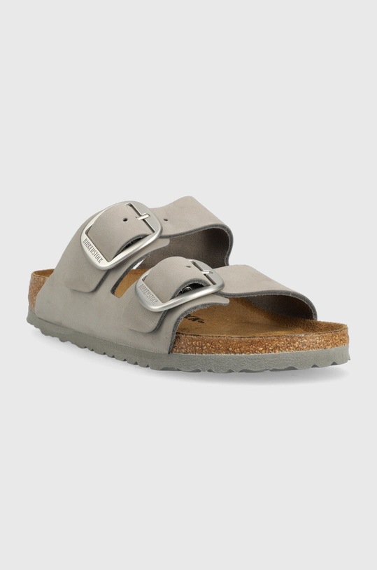 Birkenstock slapi de piele Arizona Big Buckle 1022154 gri AA00