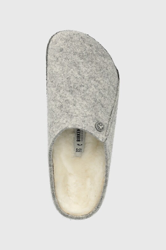 Вовняні тапочки Birkenstock Zermatt Rivet сірий 1015086.GR