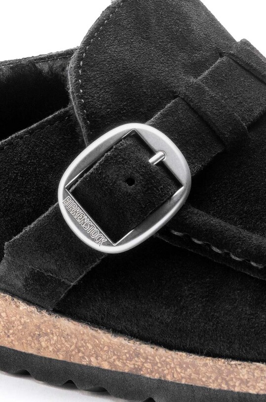 Παπούτσια Παντόφλες σουέτ Birkenstock Buckley Shearling 1018126 μαύρο