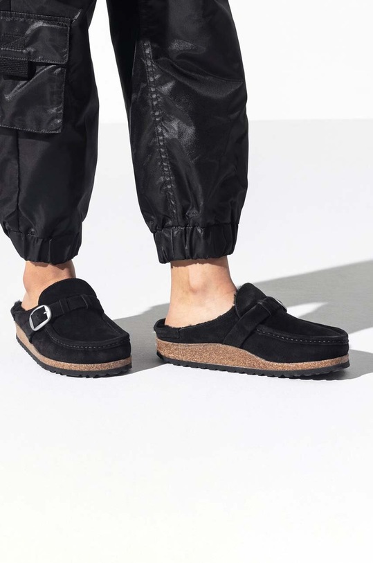 Birkenstock papuci din piele Buckley Shearling 1018126