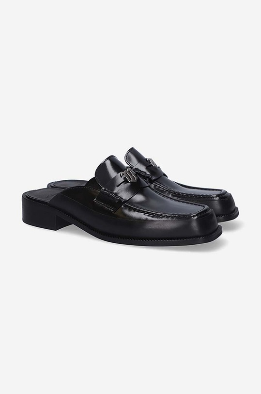 MISBHV leather sliders The Brutalist 3021BW201 black