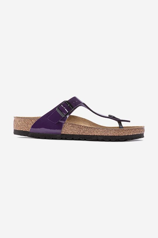 Birkenstock flip flops Gizeh faux patent leather violet 1023235