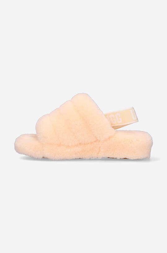 Obuwie UGG kapcie wełniane Fluff Yeah 1095119.PFZ beżowy