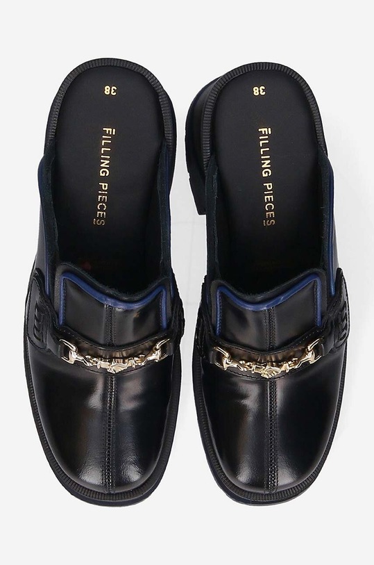 Filling Pieces klapki skórzane Gali Mule 56133211861 czarny