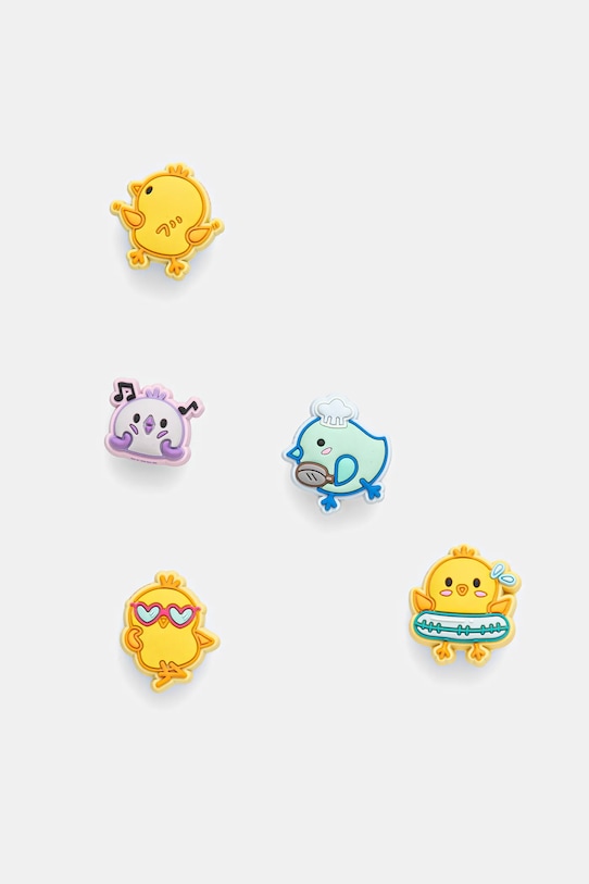 Crocs butoane pentru încălțăminte Chicks Having Fun 5 Pack 5-pack 10015528.Chicks.Having galben AA00