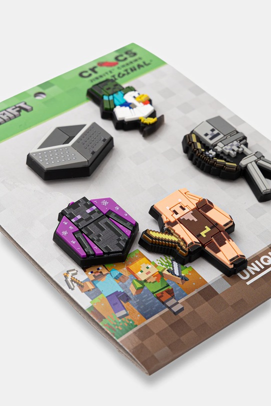 Crocs przypinki do obuwia dziecięce Minecraft 5 Pack 5-pack 10014539.Minecraft.5.Pa szary AA00